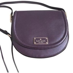 Kate Spade Oliver Street Lilly Leather Crossbody Saddle bag pebbled